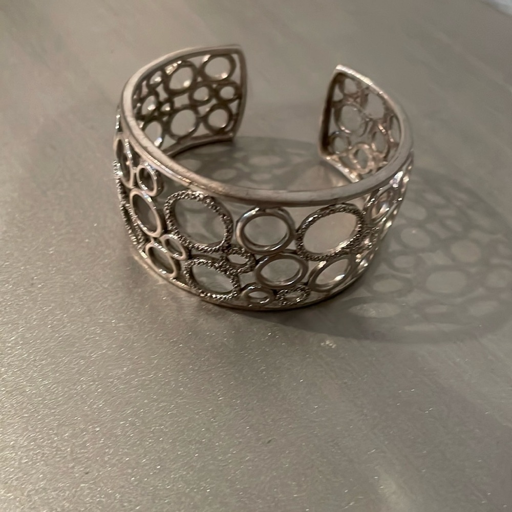 925 silver with diamond thick bracelet